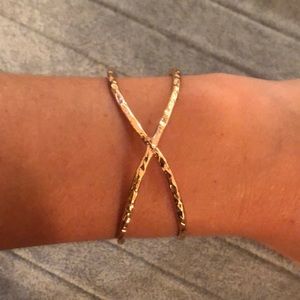 Gorjana Rose Gold X Bangle